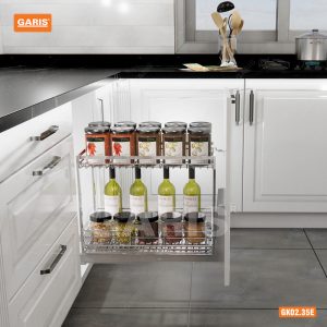Giá gia vị, chai lọ Garis GK02E inox 304 nan vuông