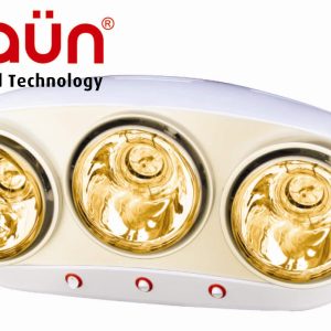 Đèn sưởi nhà tắm BRAUN BU03G 3 bóng vàng