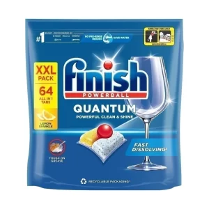 VIÊN RỬA BÁT FINISH QUANTUM TÚI 64 VIÊN HƯƠNG CHANH