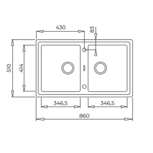 Chậu đá nhân tạo TEKA STONE 90 B-TG 2B SS 2