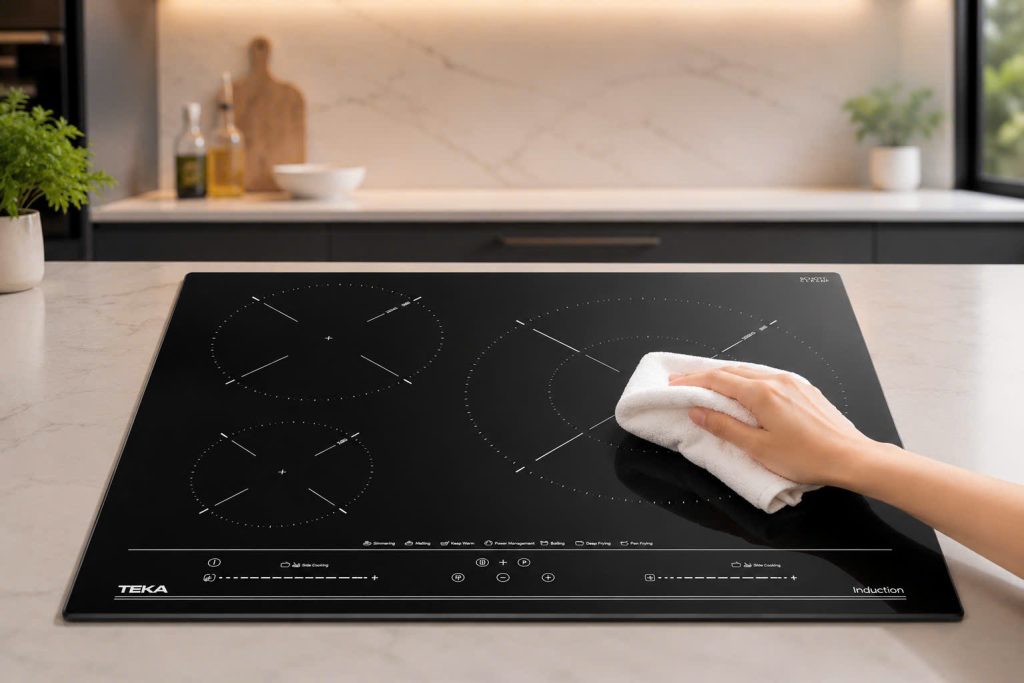 Vệ sinh mặt kính bếp từ